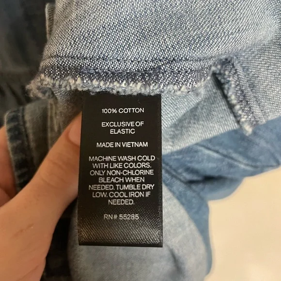 NWOT Express Blue Denim Tank Top Dress, Size XS - Picture 5 of 5